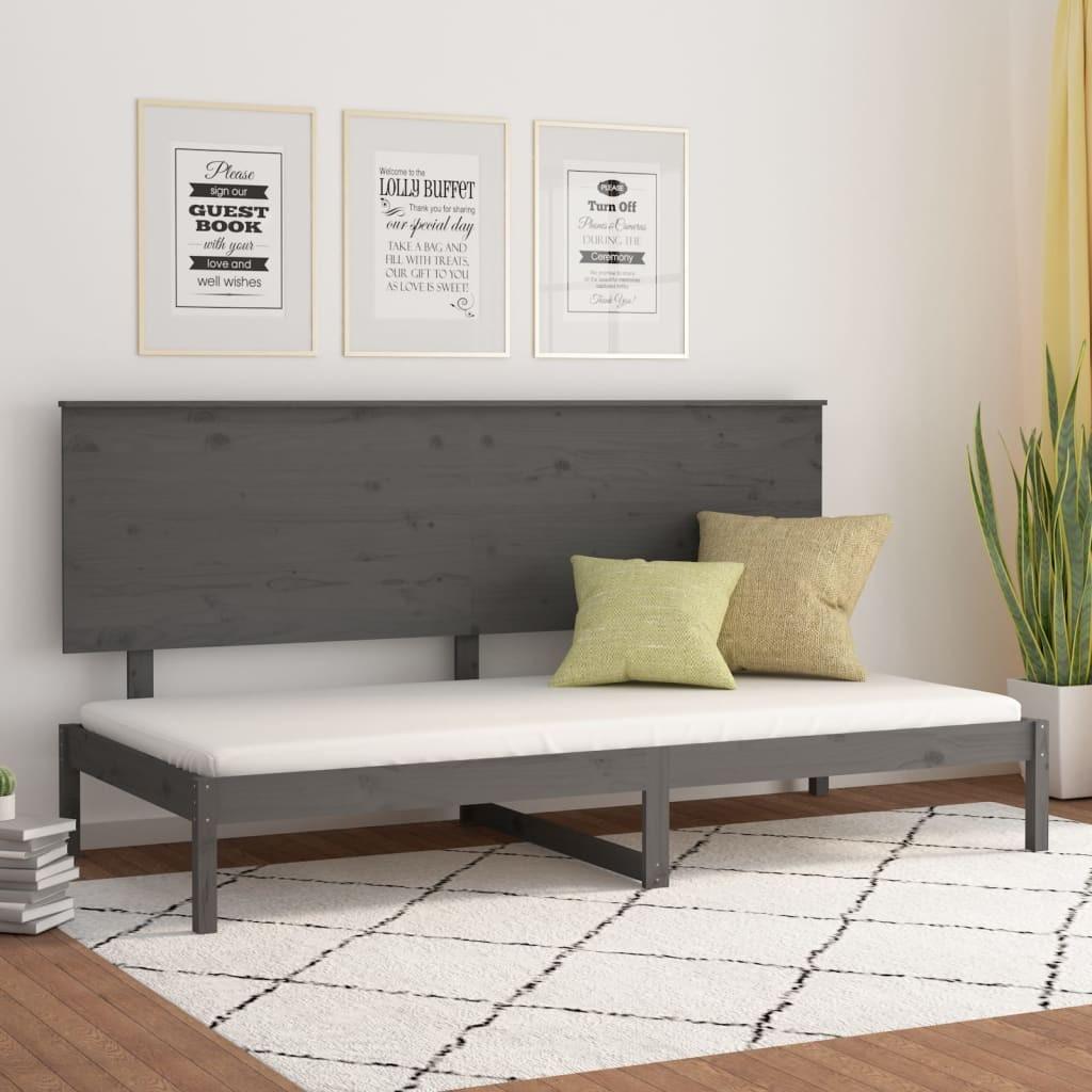 Daybed 90x200 cm massivt fyrretræ grå