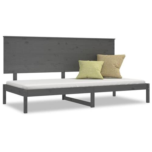 Daybed 90x200 cm massivt fyrretræ grå