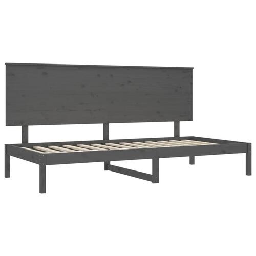 Daybed 90x200 cm massivt fyrretræ grå