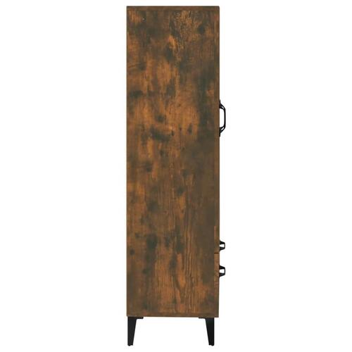 Skab 70x31x115 cm konstrueret træ røget egetræsfarve