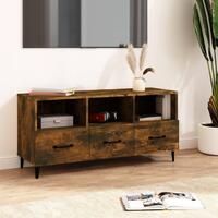 Tv-bord 102x35x50 cm konstrueret træ røget egetræsfarve