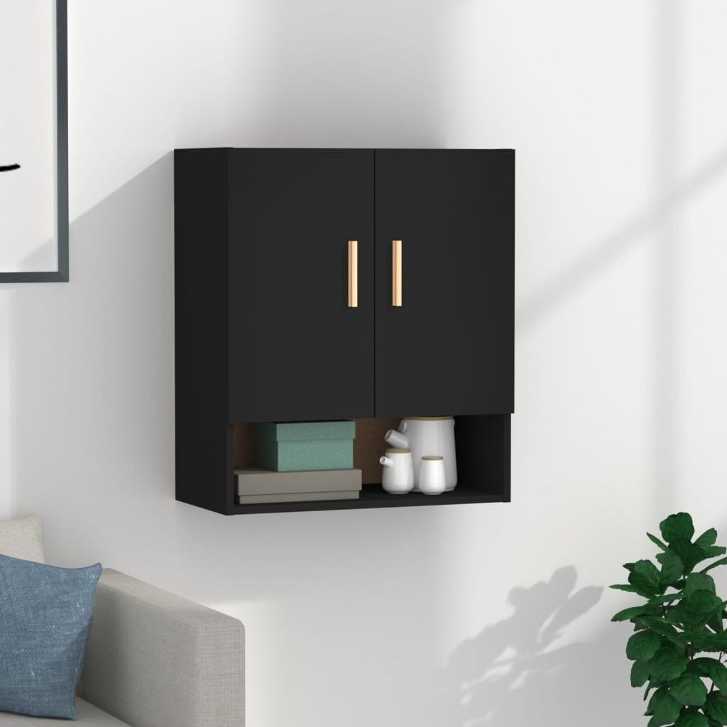 Vægskab 60x31x70 cm konstrueret træ sort