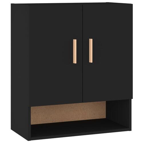 Vægskab 60x31x70 cm konstrueret træ sort