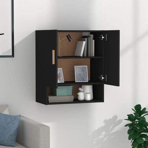 Vægskab 60x31x70 cm konstrueret træ sort