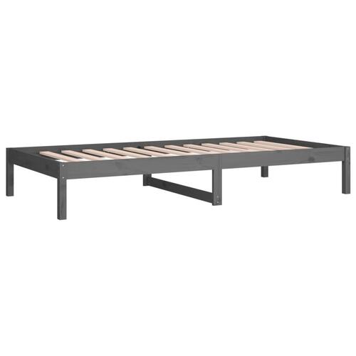 Daybed 90x190 cm Single massivt fyrretræ grå