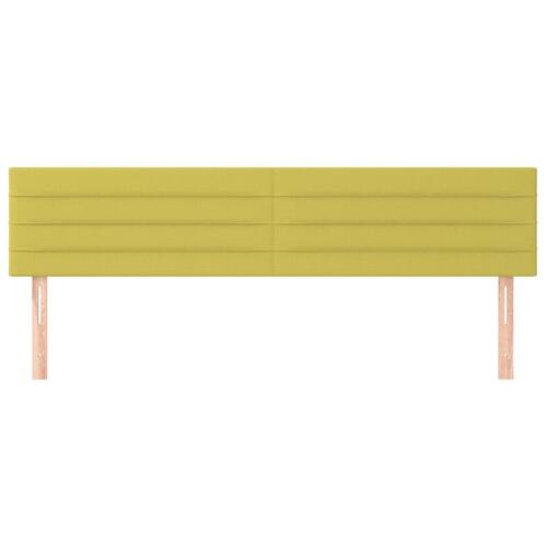 Sengegavle 2 stk. 100x5x78/88 cm stof grøn