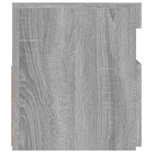 Tv-bord med LED-lys 90x35x40 cm grå sonoma-eg