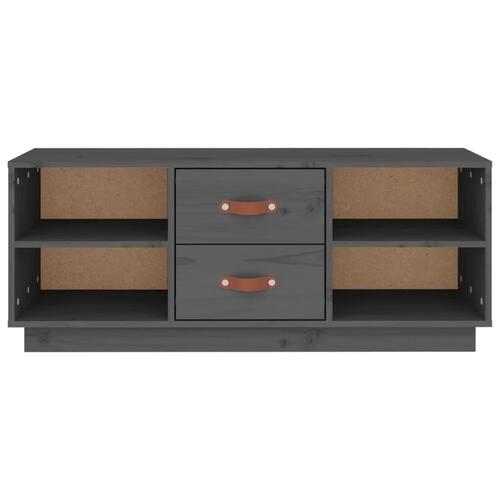 Tv-bord 100x34x40 cm massivt fyrretræ grå