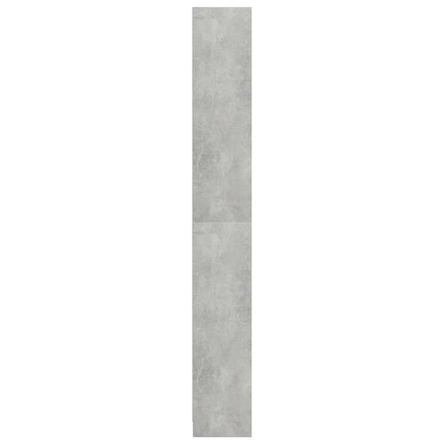 Bogreol med 5 hylder 80x24x175 cm konstrueret træ betongrå
