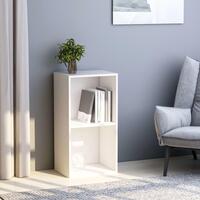 Bogreol med 2 hylder 40 x 30 x 76,5 cm spånplade hvid