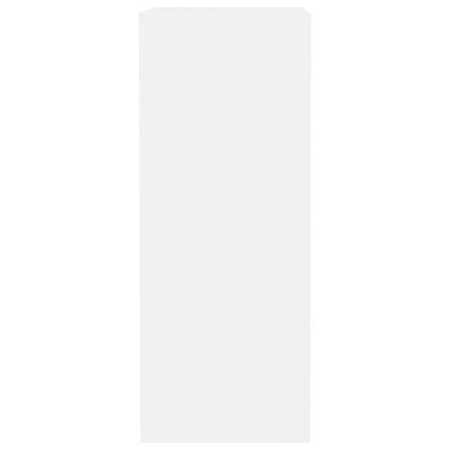 Bogreol med 2 hylder 40x30x76,5 cm konstrueret træ hvid