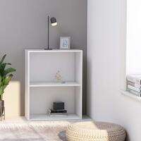 Bogreol med 2 hylder 60 x 30 x 76,5 cm spånplade hvid