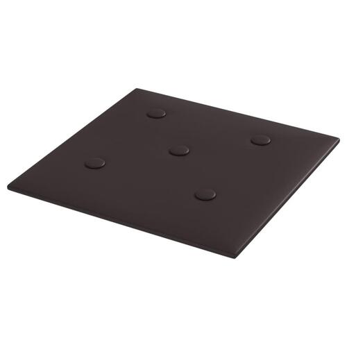 Vægpaneler 12 stk. 30x30 cm 1,08 m² kunstlæder sort