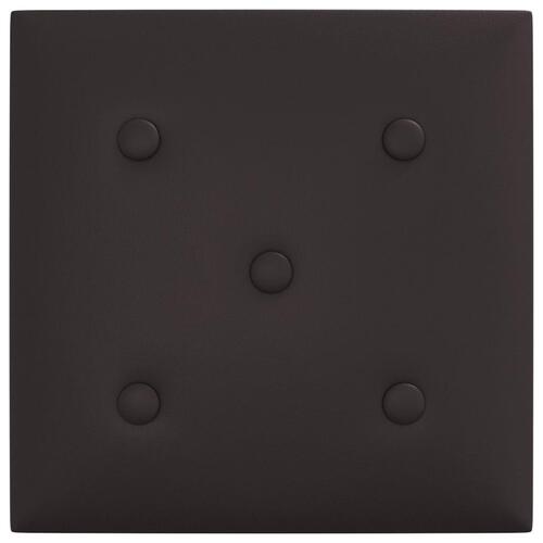 Vægpaneler 12 stk. 30x30 cm 1,08 m² kunstlæder sort