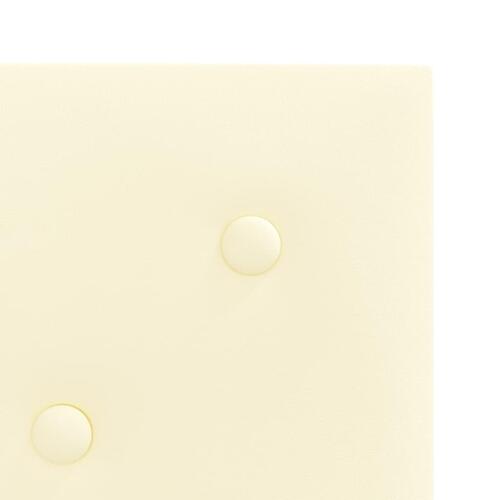 Vægpaneler 12 stk. 30x30 cm 1,08 m² kunstlæder cremefarvet