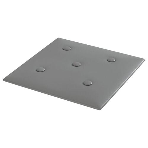 Vægpaneler 12 stk. 30x30 cm 1,08 m² kunstlæder grå