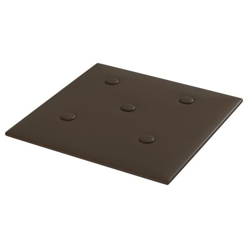 Vægpaneler 12 stk. 30x30 cm 1,08 m² kunstlæder brun