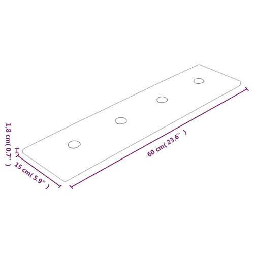 Vægpaneler 12 stk. 60x15 cm 1,08 m² kunstlæder grå