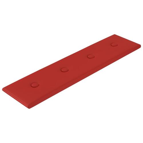 Vægpaneler 12 stk. 60x15 cm 1,08 m² kunstlæder vinrød
