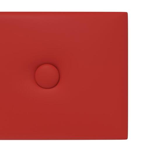 Vægpaneler 12 stk. 60x15 cm 1,08 m² kunstlæder vinrød