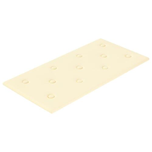 Vægpaneler 12 stk. 60x30 cm 2,16 m² kunstlæder cremefarvet