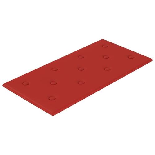 Vægpaneler 12 stk. 60x30 cm 2,16 m² kunstlæder vinrød