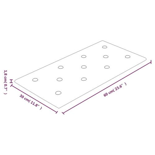 Vægpaneler 12 stk. 60x30 cm 2,16 m² kunstlæder brun
