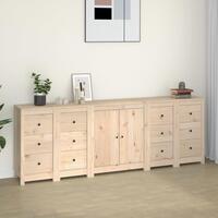 Skænk 230x35x80 cm massivt fyrretræ