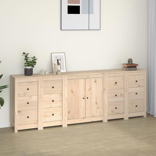 Skænk 230x35x80 cm massivt fyrretræ
