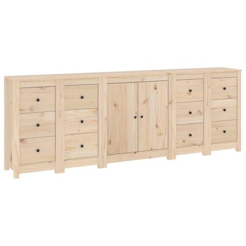 Skænk 230x35x80 cm massivt fyrretræ