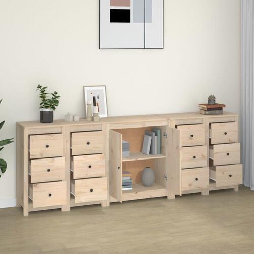 Skænk 230x35x80 cm massivt fyrretræ