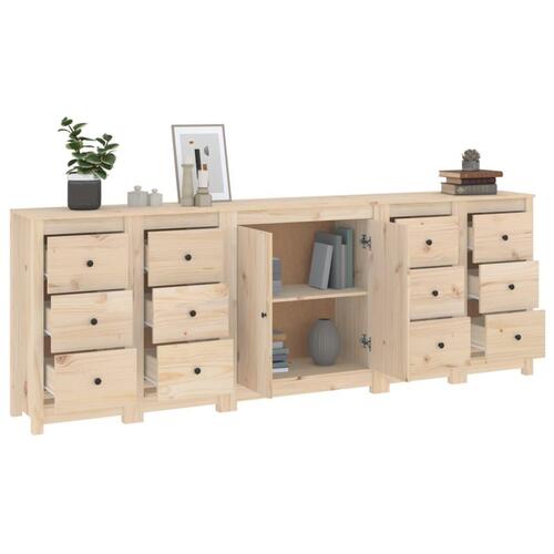 Skænk 230x35x80 cm massivt fyrretræ