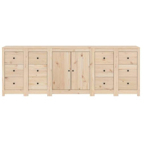 Skænk 230x35x80 cm massivt fyrretræ