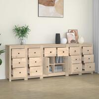 Skænk 230x35x80 cm massivt fyrretræ