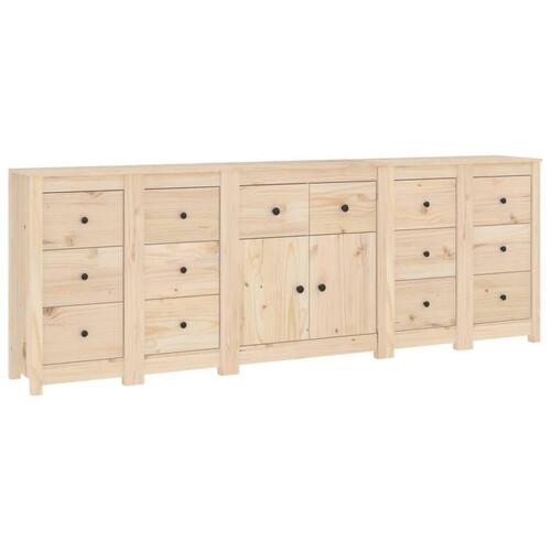 Skænk 230x35x80 cm massivt fyrretræ