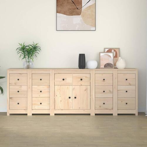Skænk 230x35x80 cm massivt fyrretræ