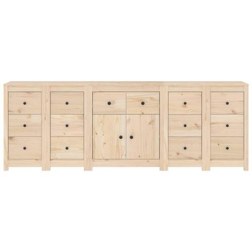 Skænk 230x35x80 cm massivt fyrretræ