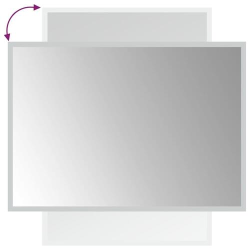 Badeværelsesspejl med LED-lys 50x70 cm