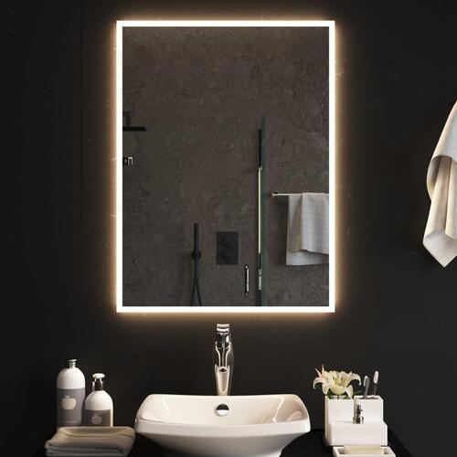 Badeværelsesspejl med LED-lys 60x80 cm