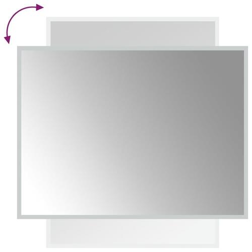 Badeværelsesspejl med LED-lys 60x80 cm