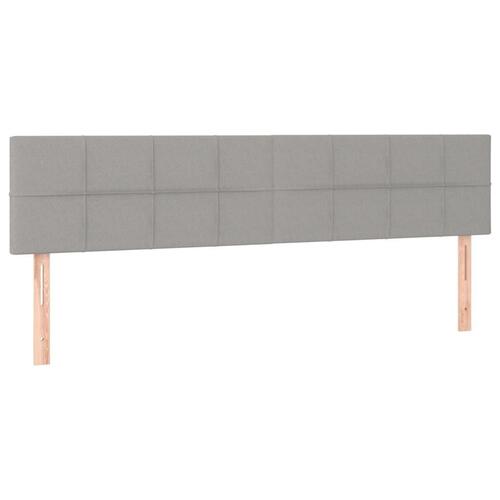Sengegavle 2 stk. 80x5x78/88 cm stof lysegrå