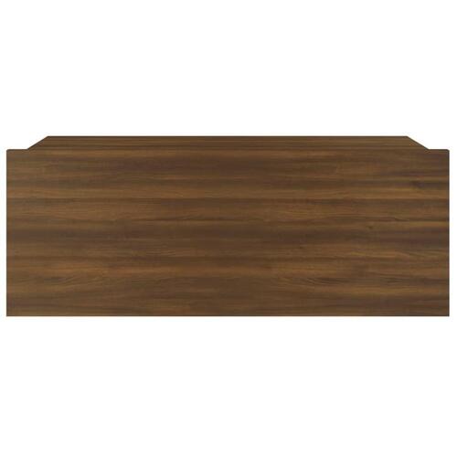 Væghængt natbord 40x30x15 cm konstrueret træ brun egetræ
