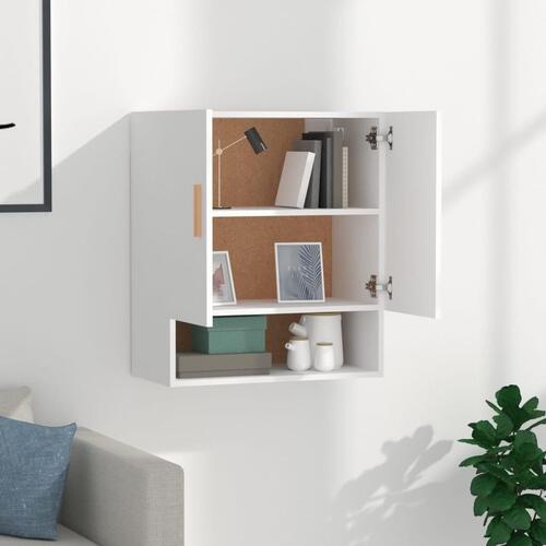 Vægskab 60x31x70 cm konstrueret træ hvid