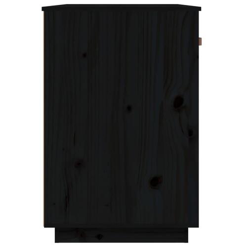 Skrivebord 95x50x75 cm massivt fyrretræ sort