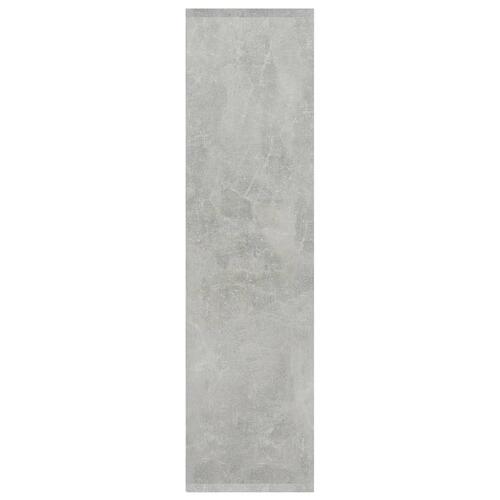 Bogreol med 3 hylder 60x30x114 cm konstrueret træ betongrå