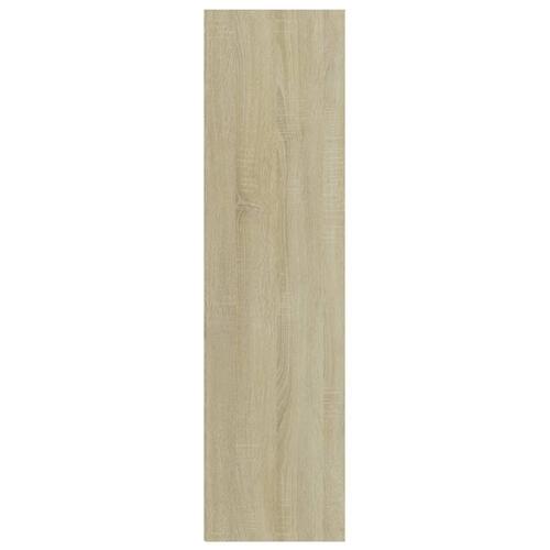 Bogreol med 3 hylder 60x30x114 cm konstrueret træ hvid og eg