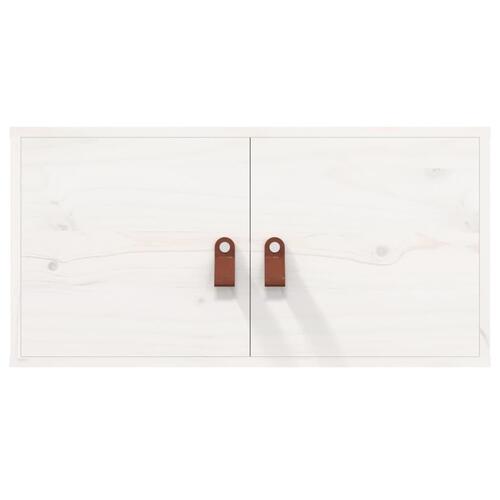 Vægskabe 2 stk. 60x30x30 cm massivt fyrretræ hvid