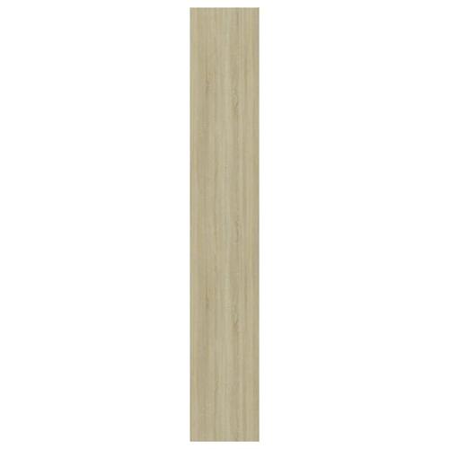 Bogreol med 5 hylder 60x30x189 cm konstrueret træ sonoma-eg