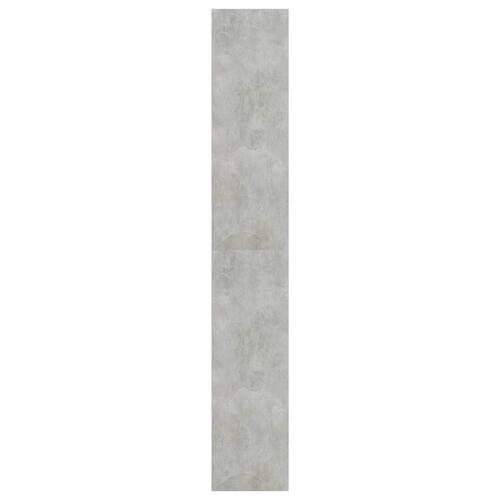 Bogreol med 5 hylder 60x30x189 cm konstrueret træ betongrå