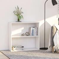 Bogreol med 2 hylder 80 x 30 x 76,5 cm spånplade hvid